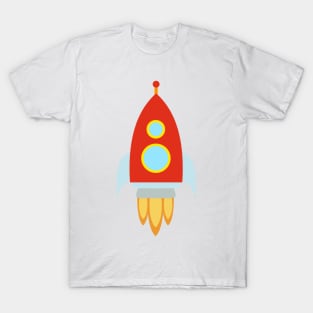 Red Rocket Spaceship T-Shirt